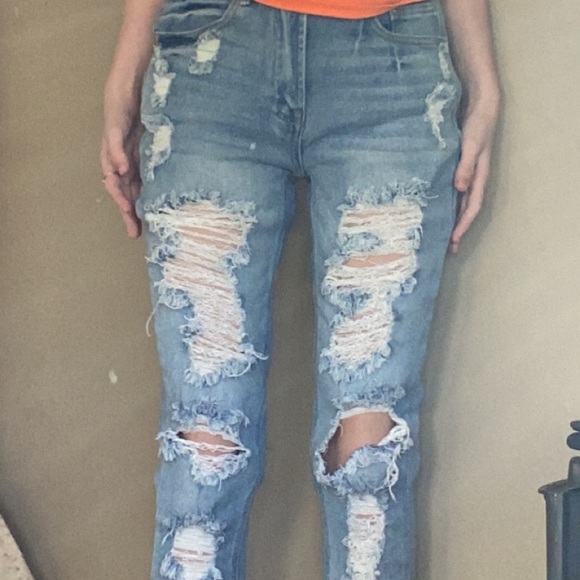 Destressed Denim Jeans - Picture 4 of 4